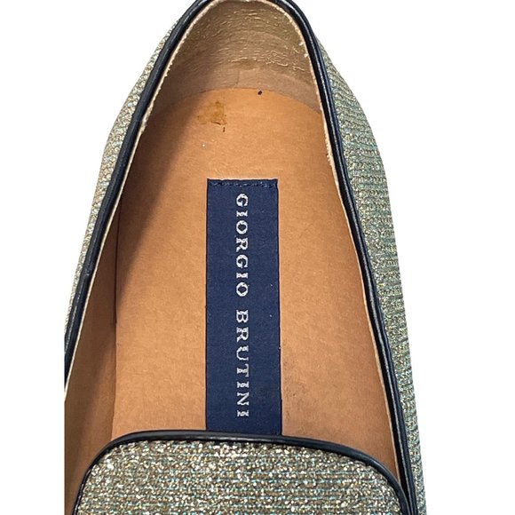 Giorgio Brutini Conquest Sparkly Gold Loafers Sz 11M - Picture 7 of 8